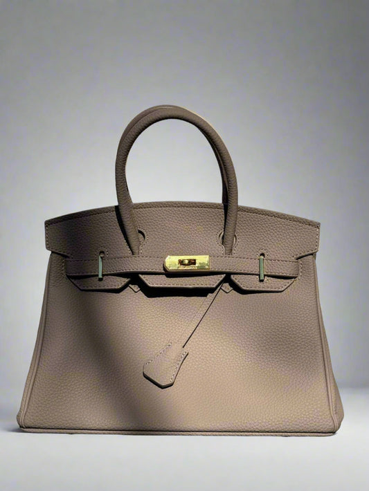 High-End Medium Satchel Bag - Brown Structured Designer Style